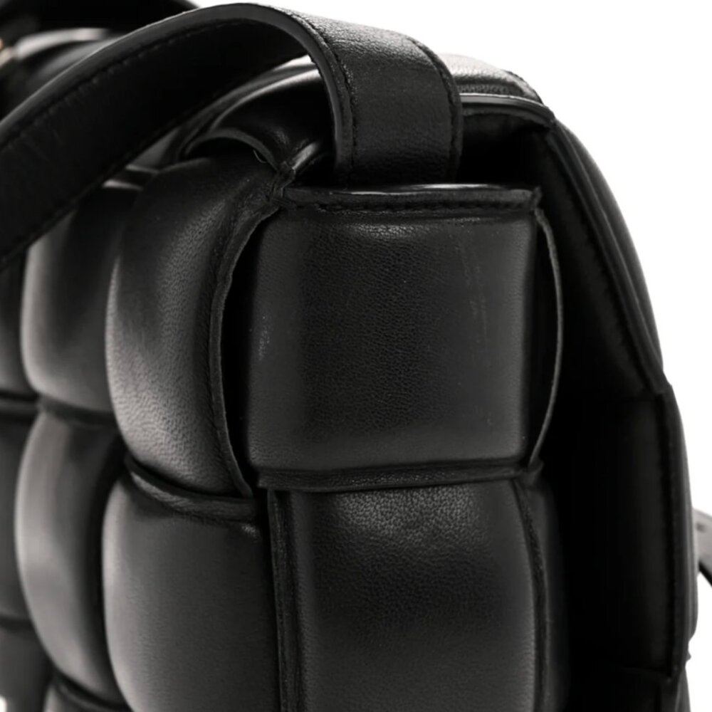 Gently Used authentic BOTTEGA VENETA Padded Cassette Crossbody Bag Black - Picture 4 of 11